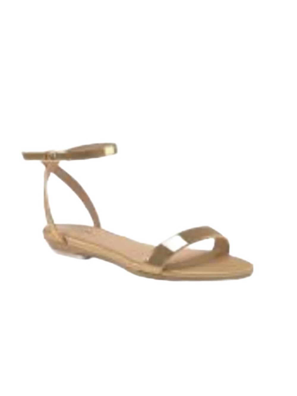 Asos Metallic Gold Strappy Ankle‑Strap Flat Sandals for Women